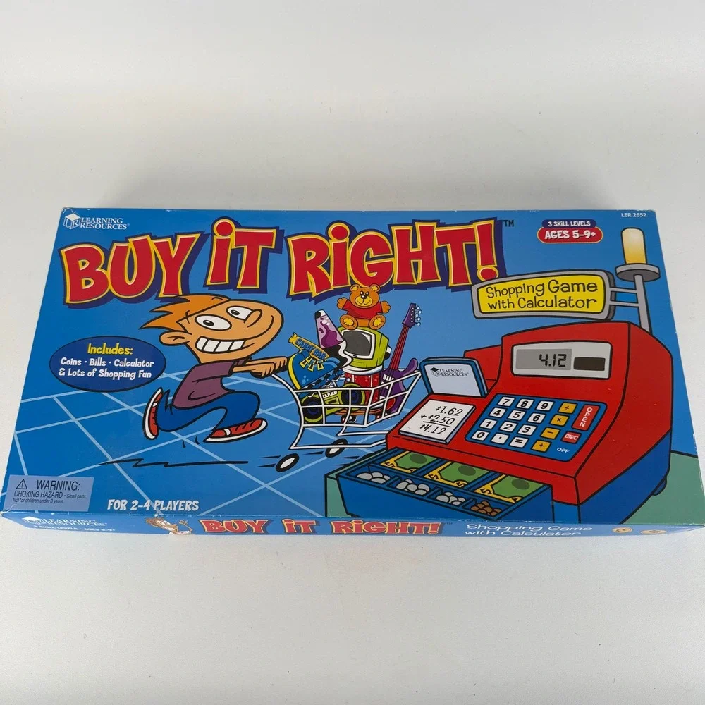 Learning Resources Buy It Right Shopping Game Calculator Math Money LER 2652